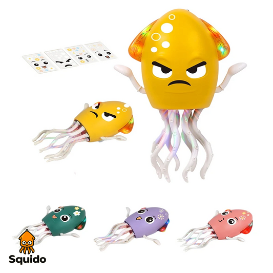 Tantsiv Kalmaar Kleebistega – Squido + 4× Naljakad Näokleebised