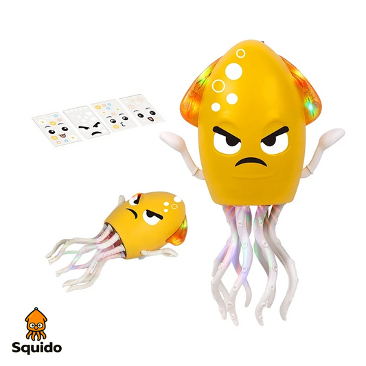 Tantsiv Kalmaar Kleebistega – Squido + 4× Naljakad Näokleebised